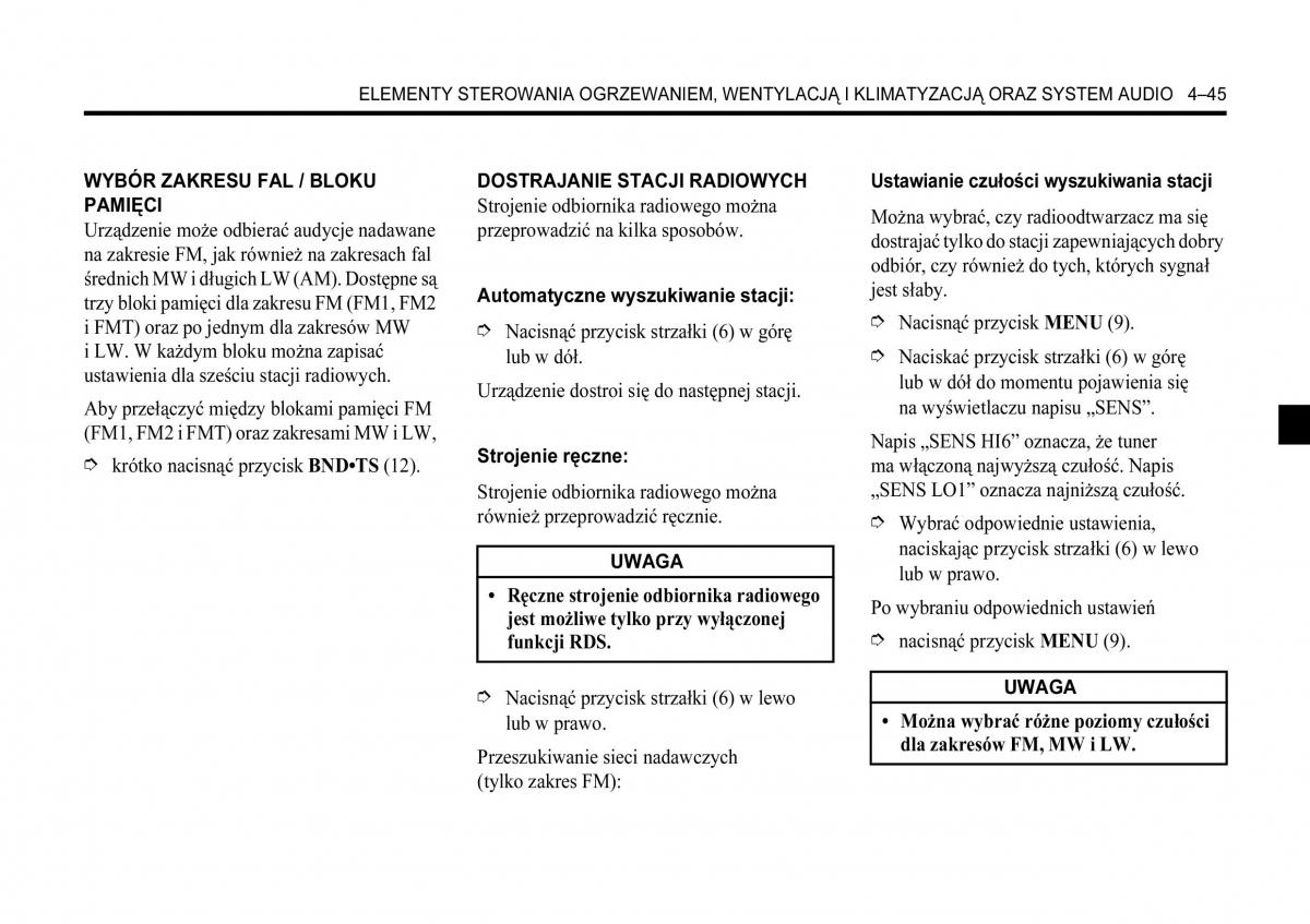 Chevrolet Lacetti instrukcja obslugi / page 179