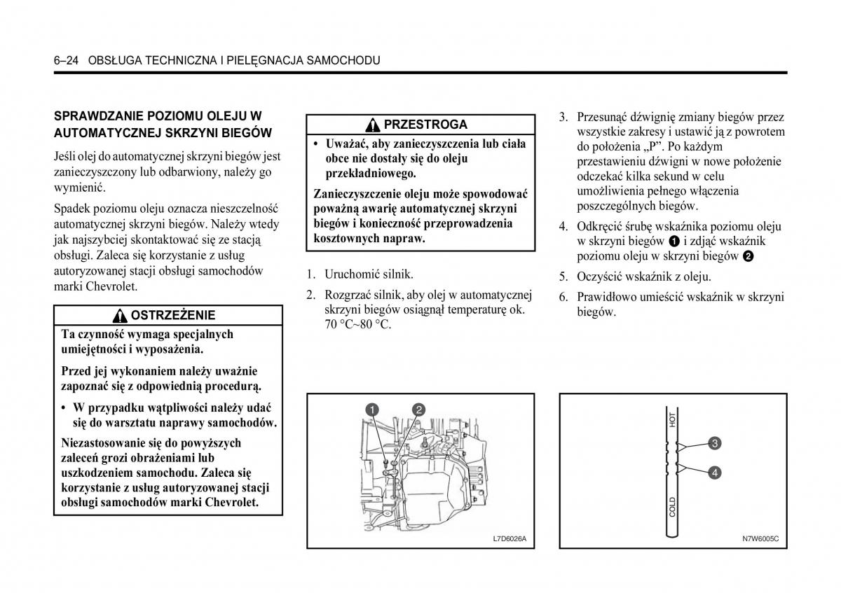 Chevrolet Lacetti instrukcja obslugi / page 234