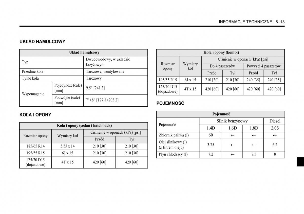 Chevrolet Lacetti instrukcja obslugi / page 285