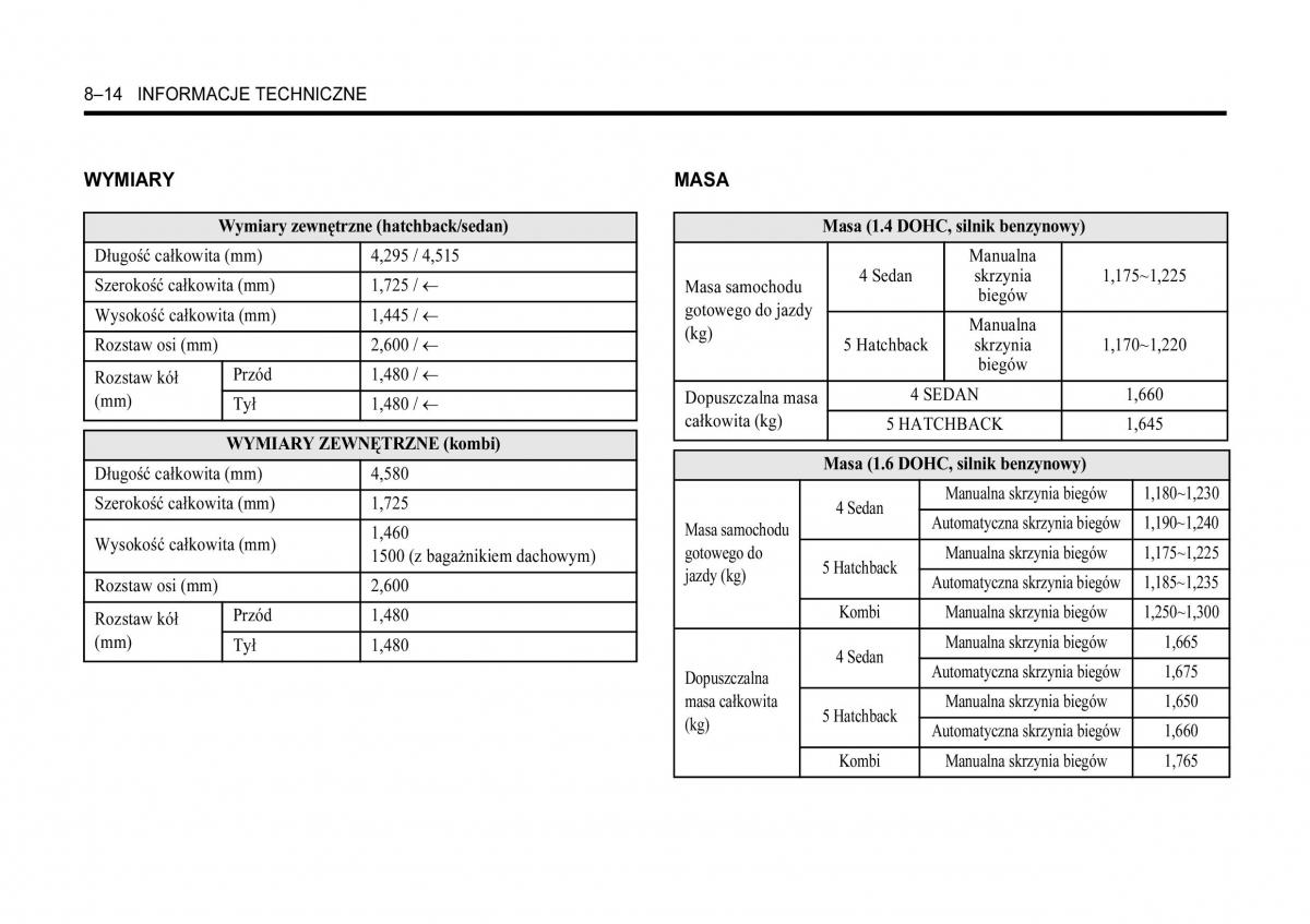 Chevrolet Lacetti instrukcja obslugi / page 286