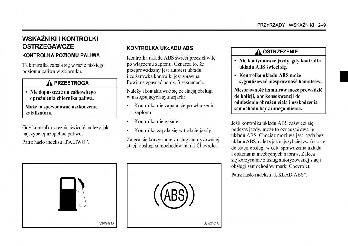 Chevrolet Lacetti instrukcja obslugi / page 43