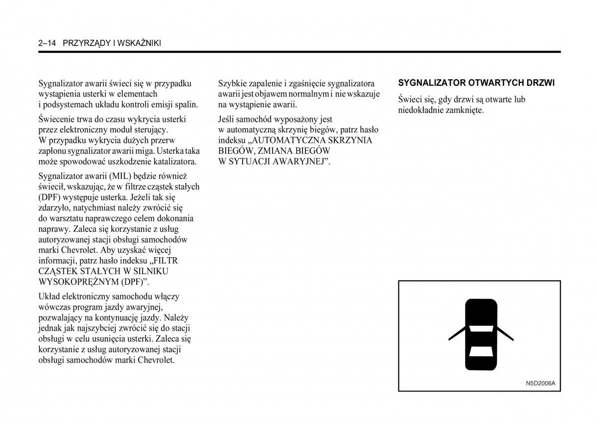 Chevrolet Lacetti instrukcja obslugi / page 48