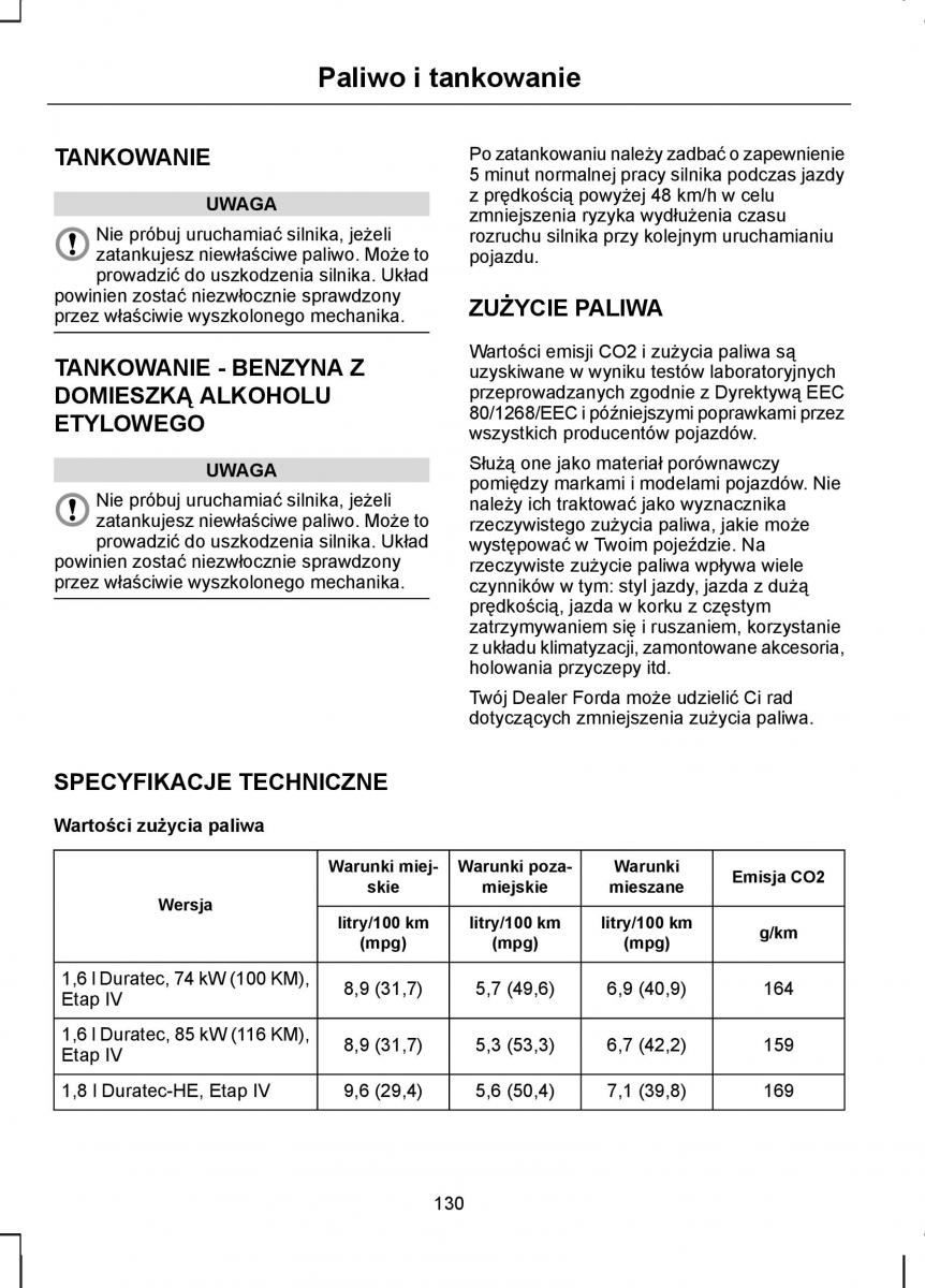 Ford C Max I 1 instrukcja obslugi / page 132