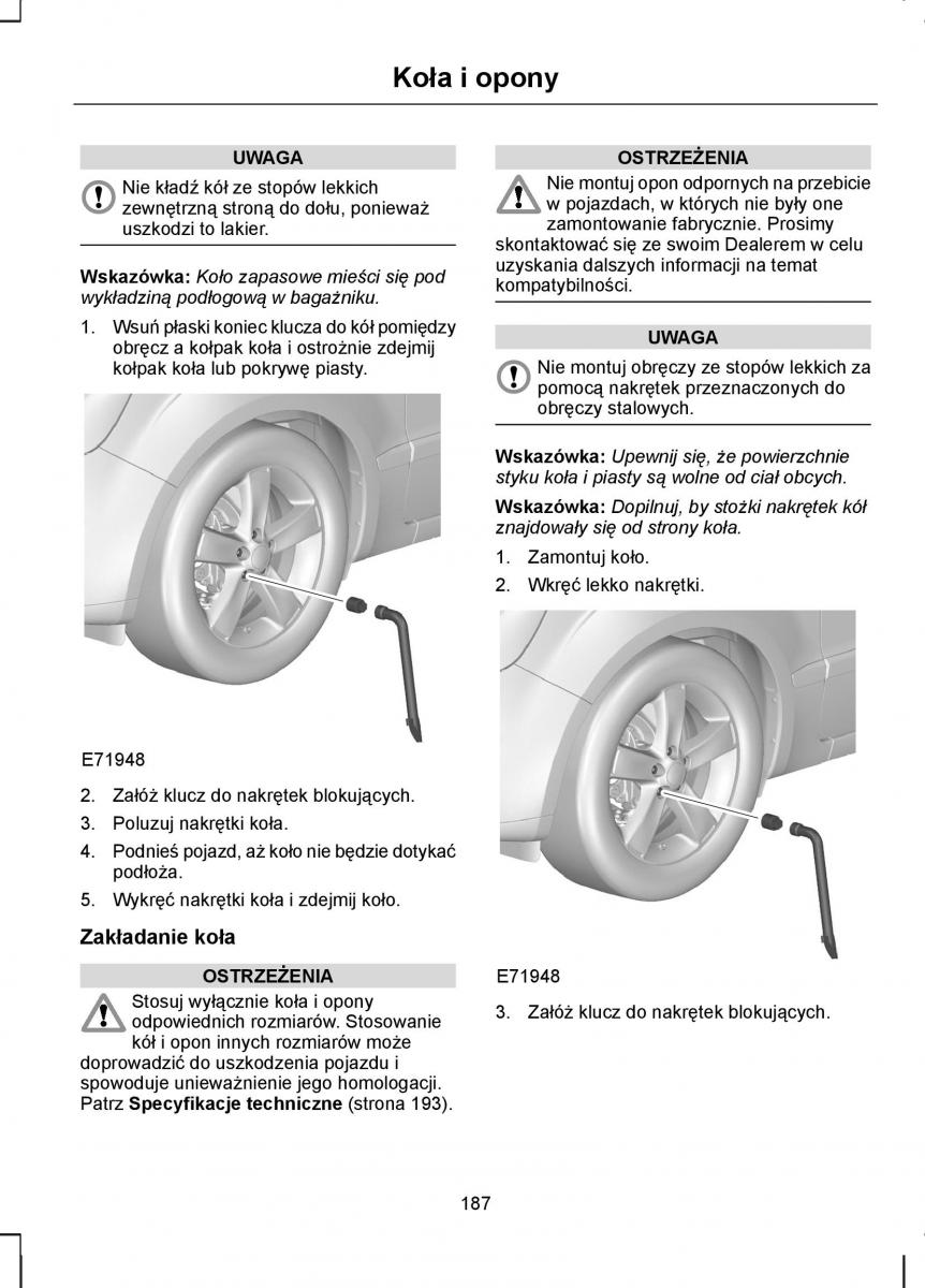 Ford C Max I 1 instrukcja obslugi / page 189