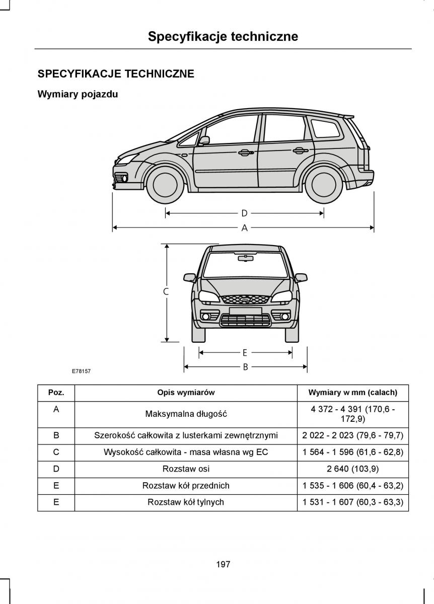 Ford C Max I 1 instrukcja obslugi / page 199