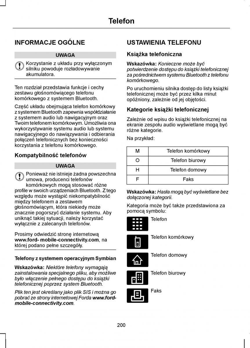 Ford C Max I 1 instrukcja obslugi / page 202