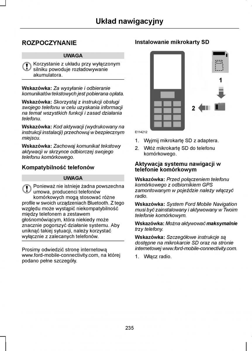 Ford C Max I 1 instrukcja obslugi / page 237