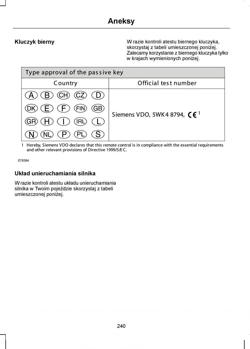 Ford C Max I 1 instrukcja obslugi / page 242