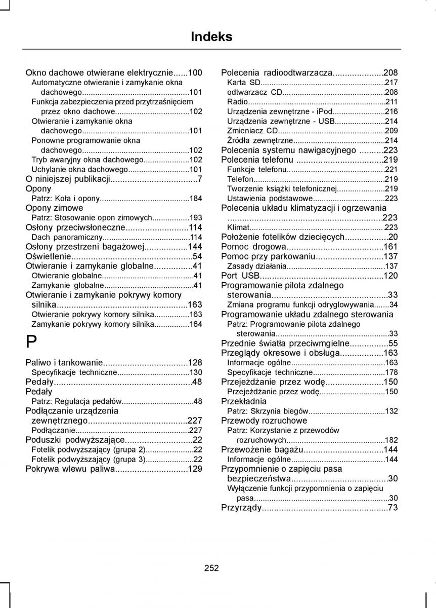 Ford C Max I 1 instrukcja obslugi / page 254