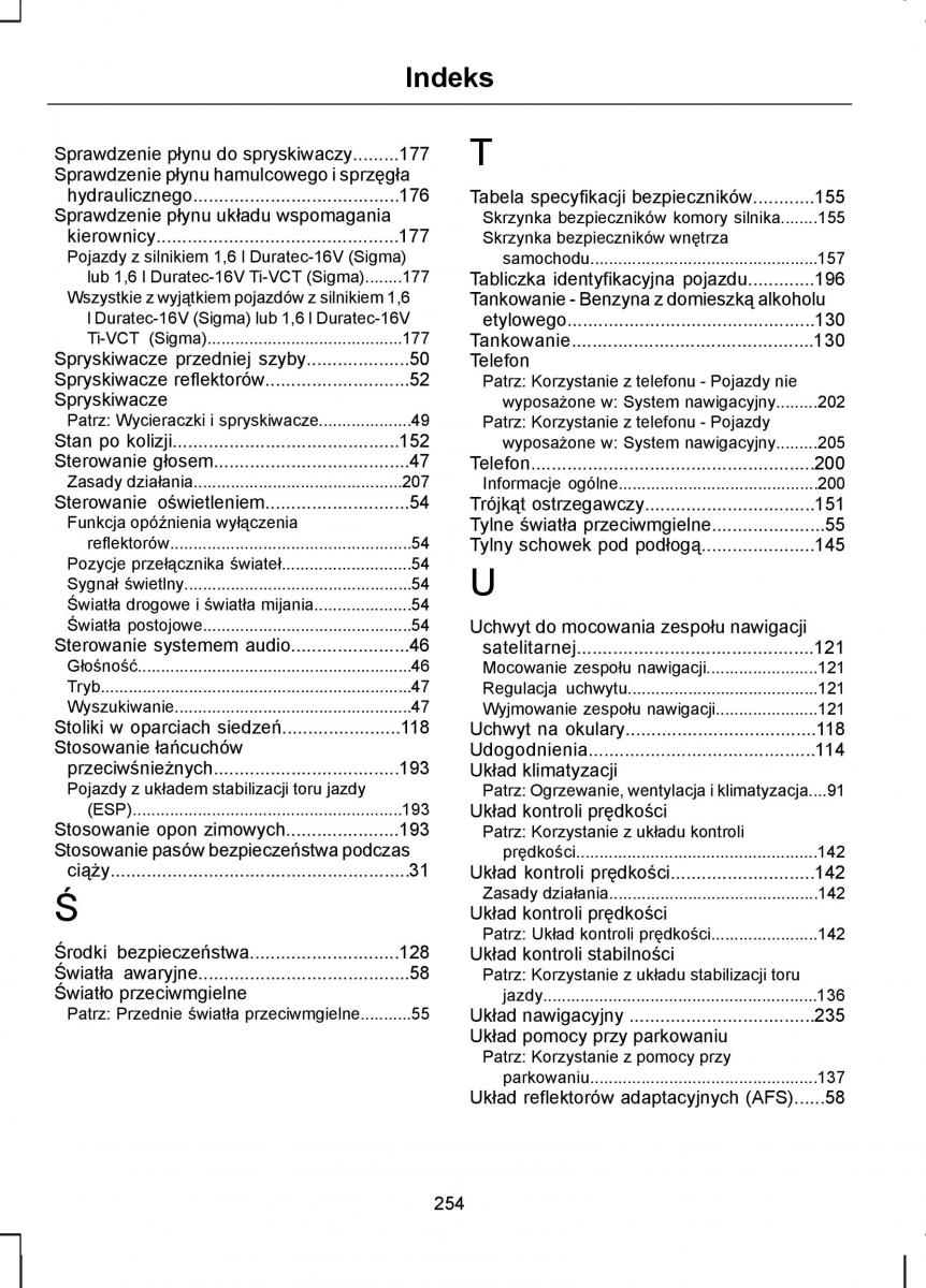 Ford C Max I 1 instrukcja obslugi / page 256