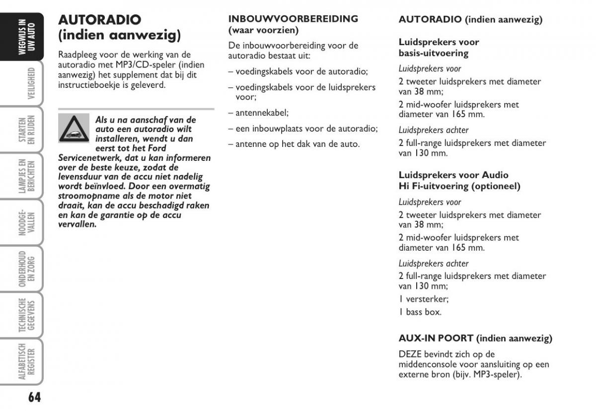 Ford Ka II 2 handleiding / page 83