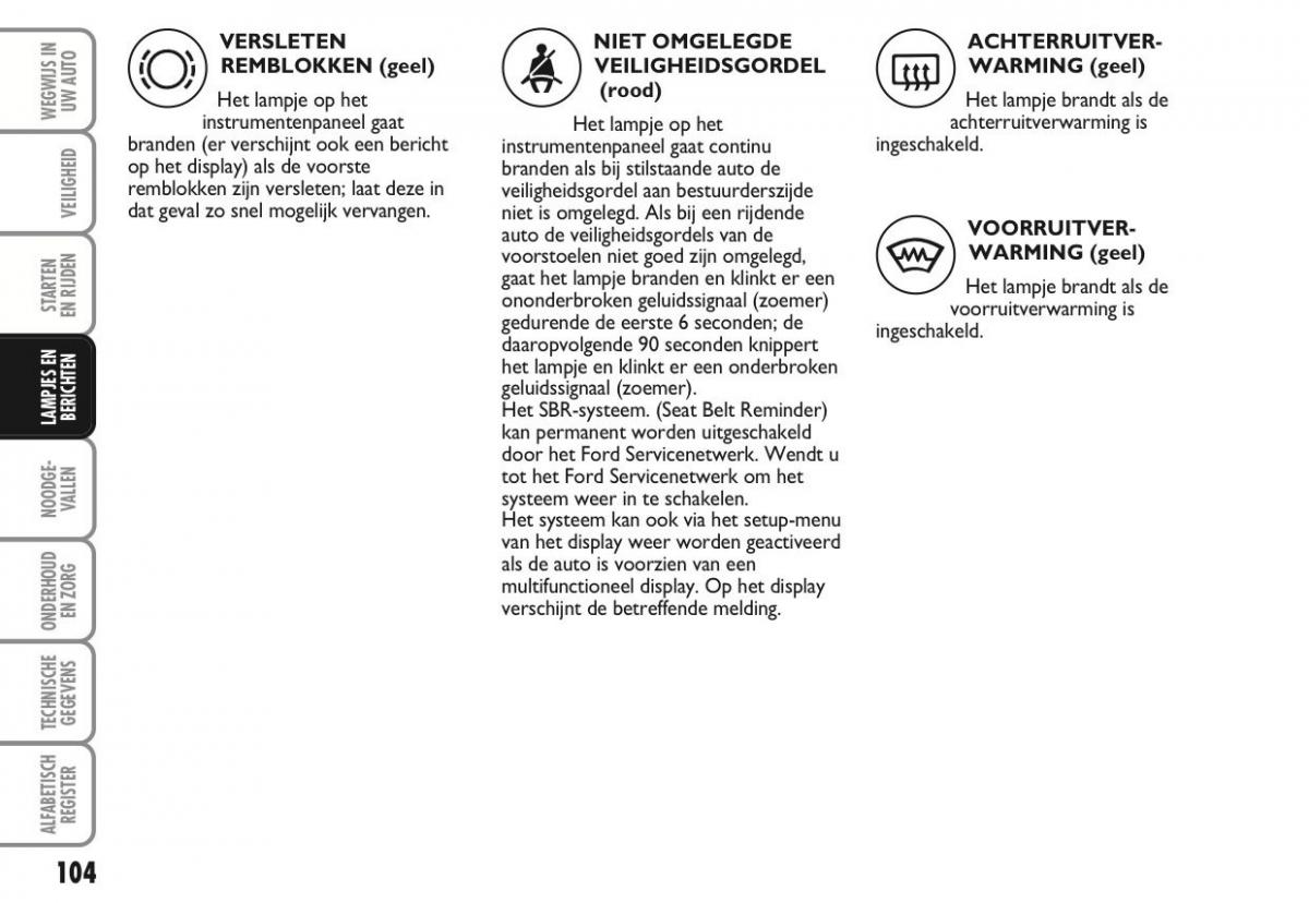 Ford Ka II 2 handleiding / page 123