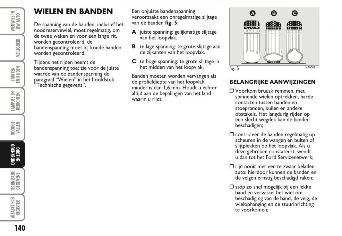 Ford Ka II 2 handleiding / page 159