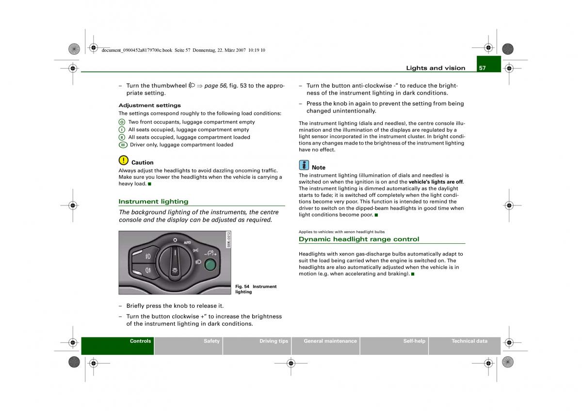 Audi A5 owners manual / page 59