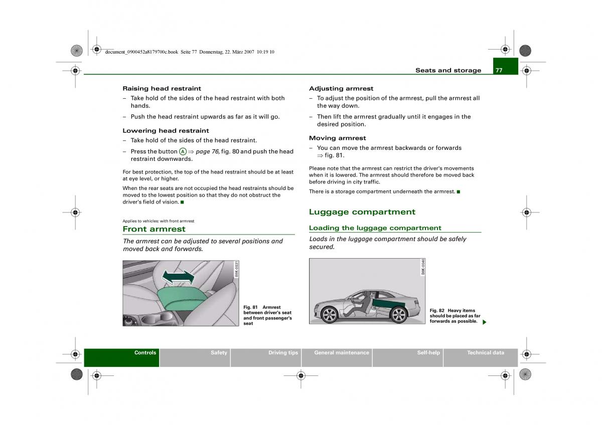 Audi A5 owners manual / page 79