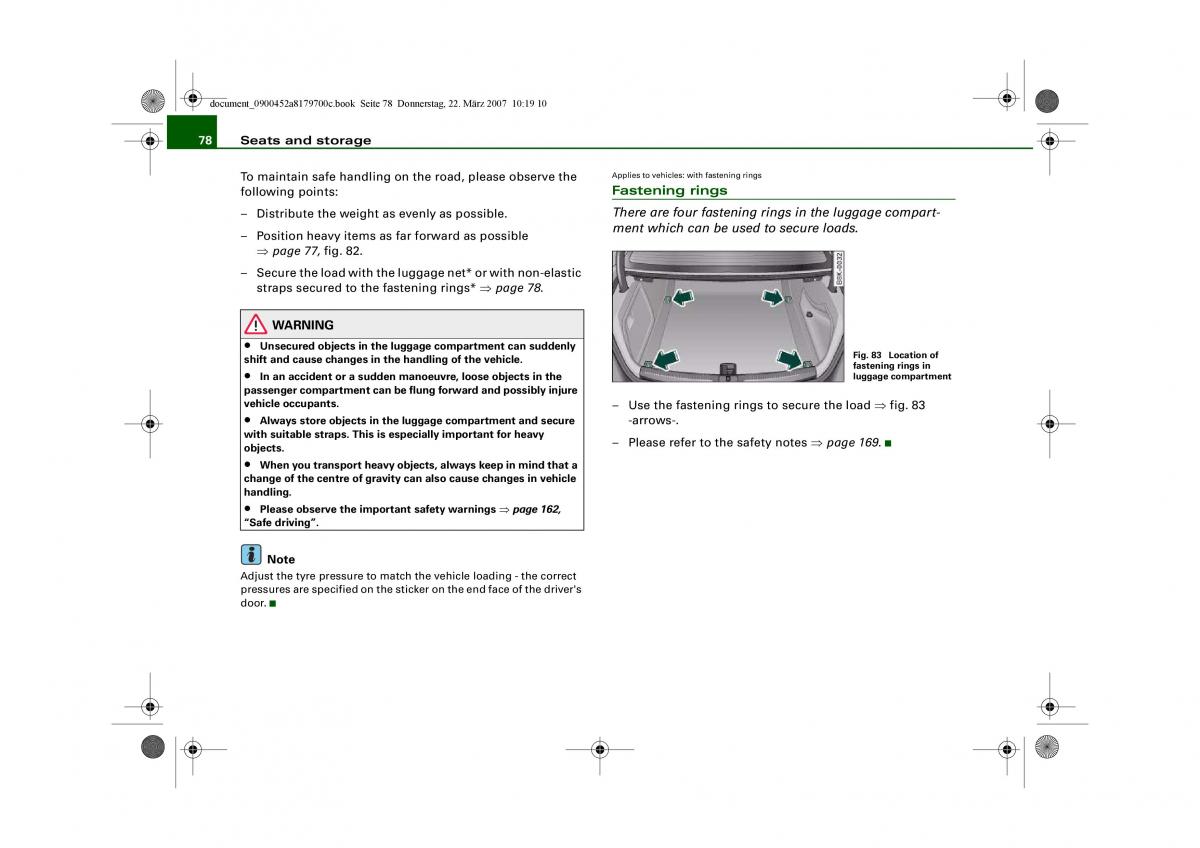 Audi A5 owners manual / page 80