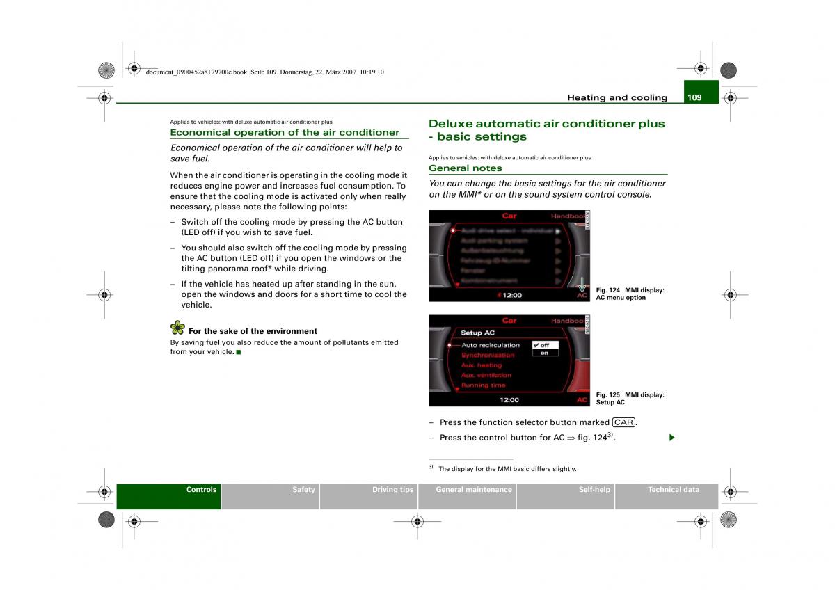 Audi A5 owners manual / page 111