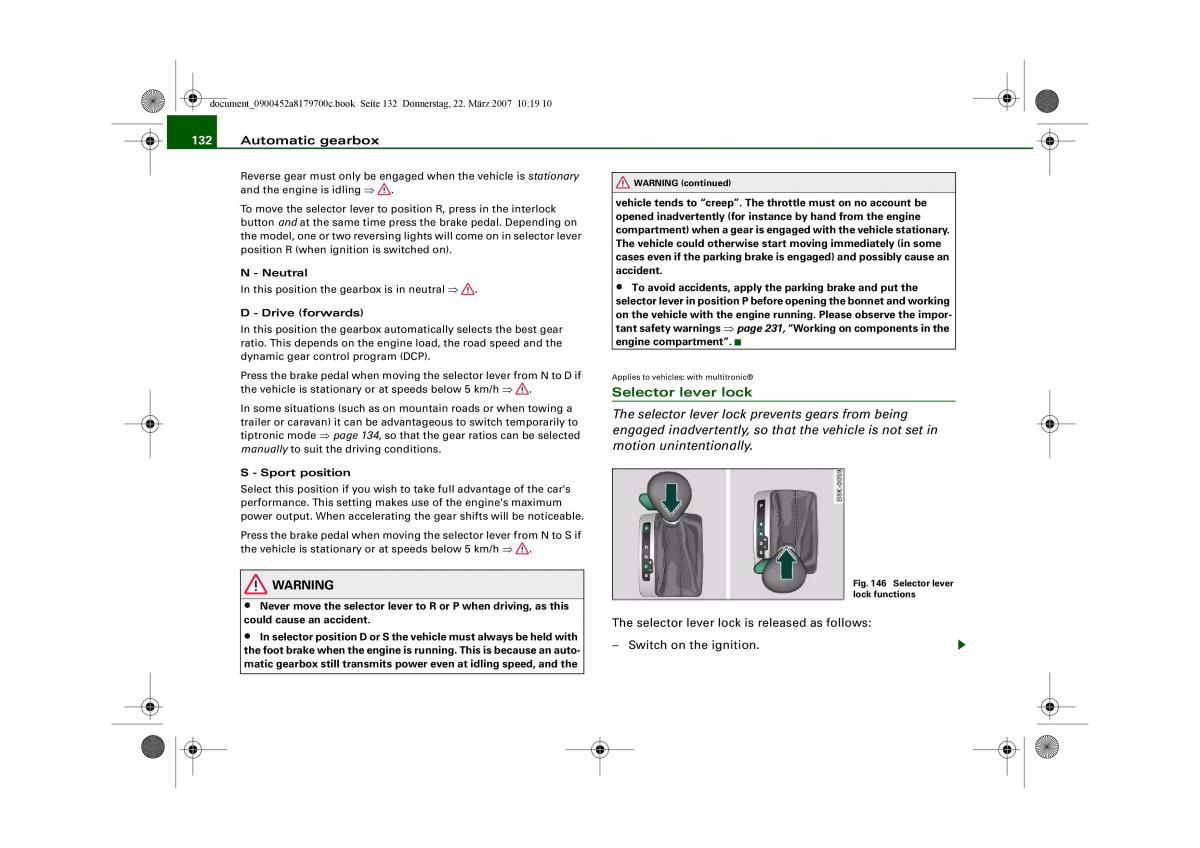 Audi A5 owners manual / page 134