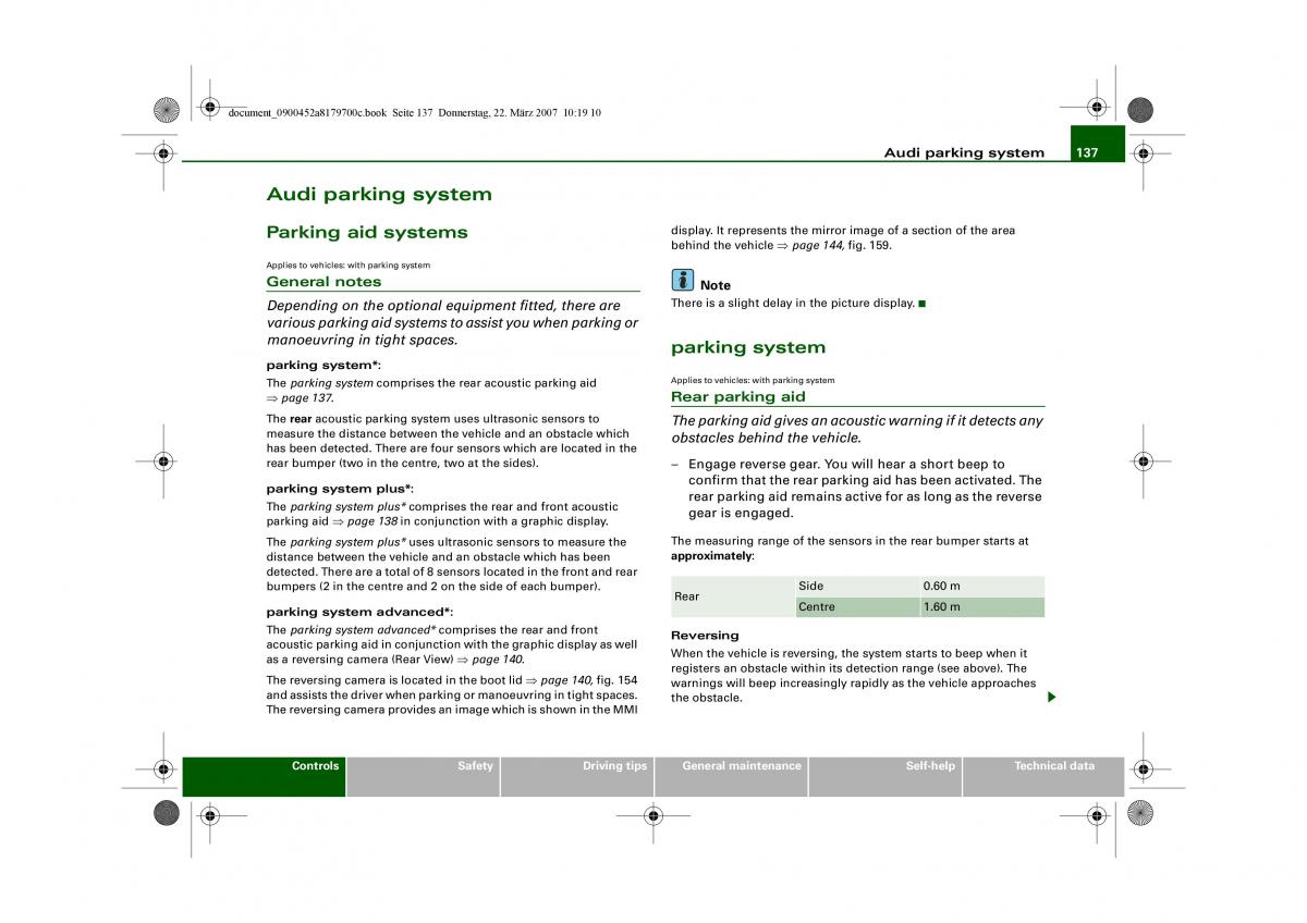 Audi A5 owners manual / page 139