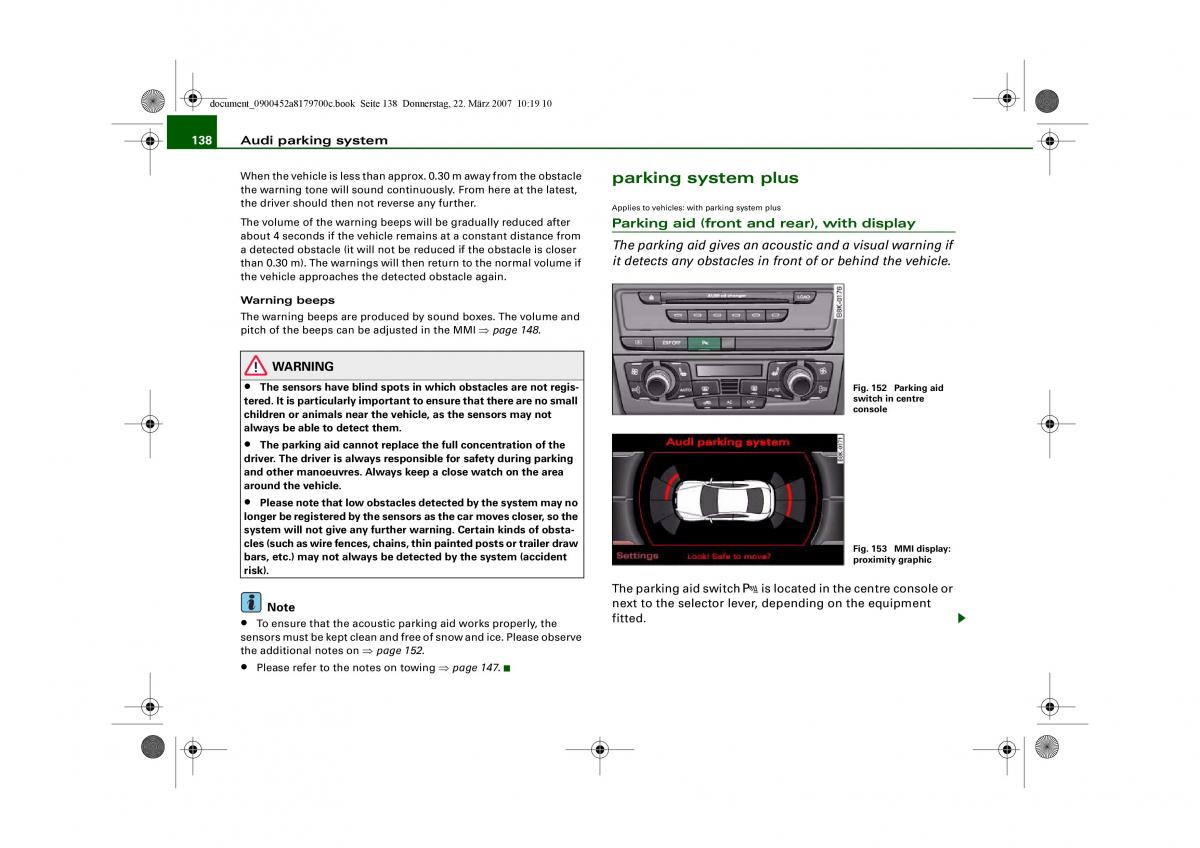 Audi A5 owners manual / page 140