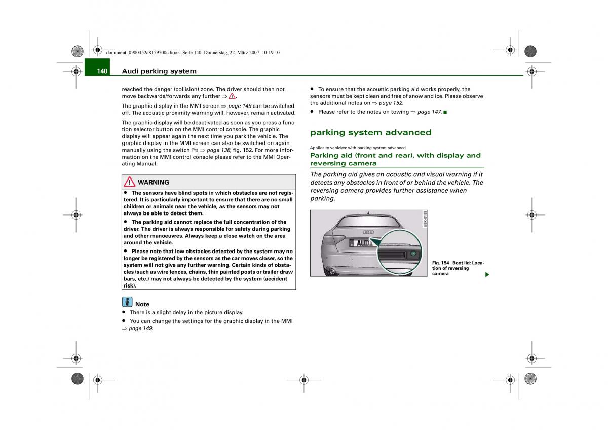 Audi A5 owners manual / page 142