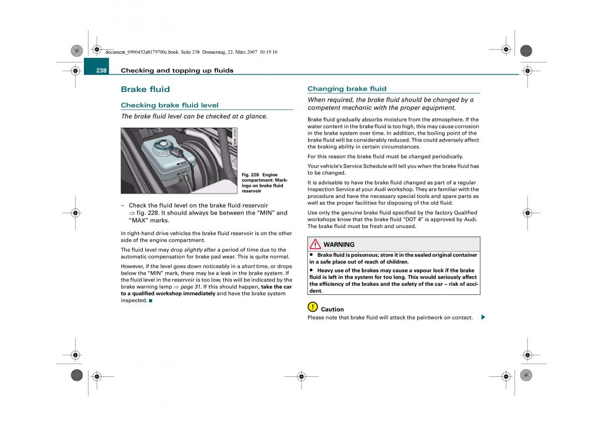 Audi A5 owners manual / page 240