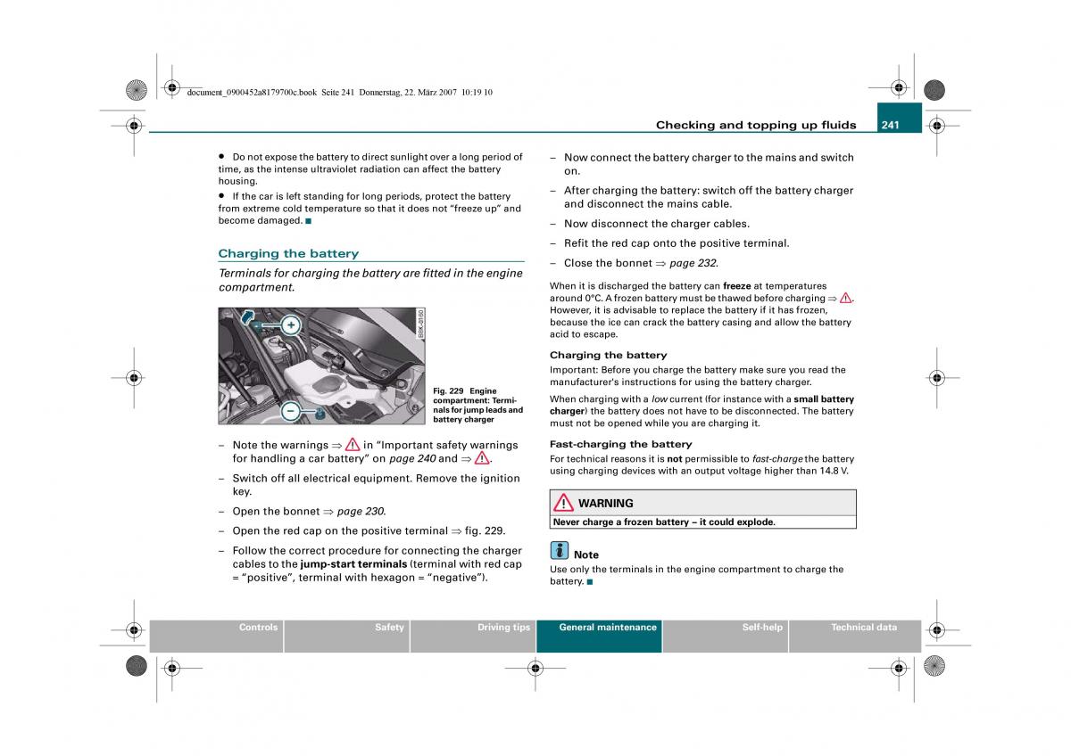 Audi A5 owners manual / page 243