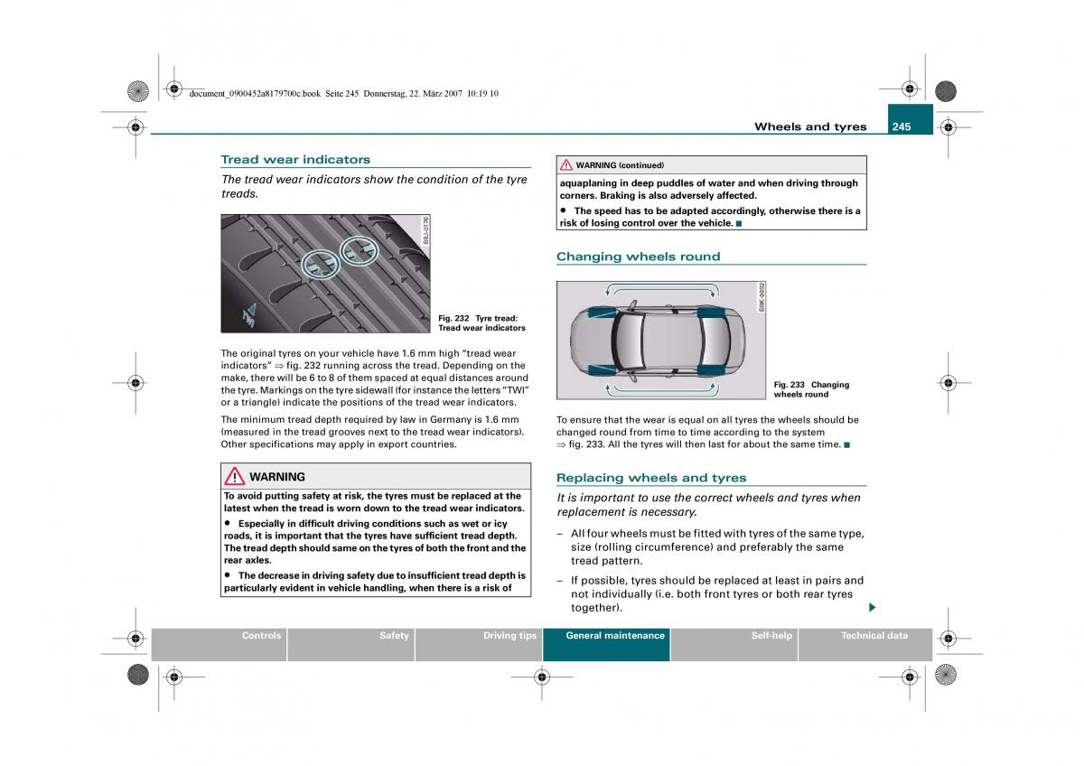 Audi A5 owners manual / page 247