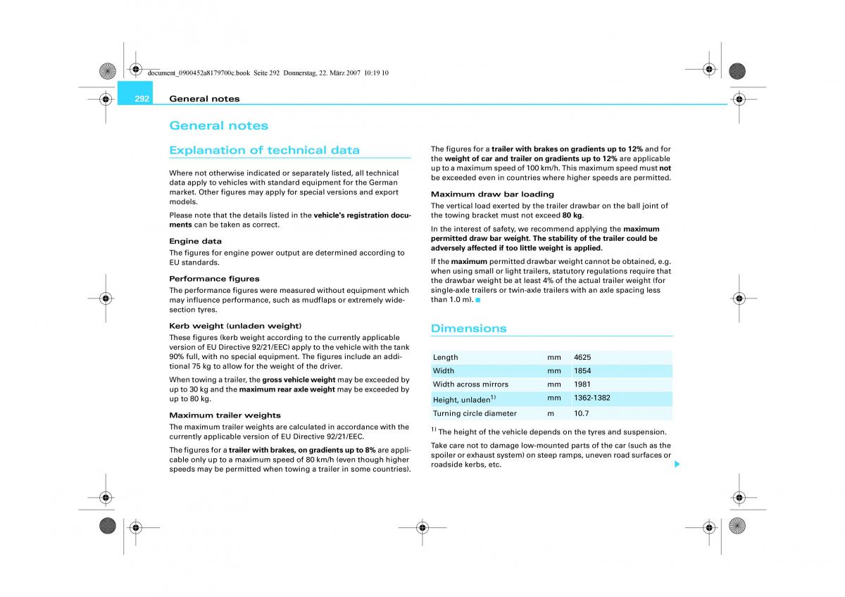 Audi A5 owners manual / page 294