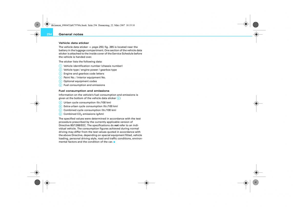 Audi A5 owners manual / page 296