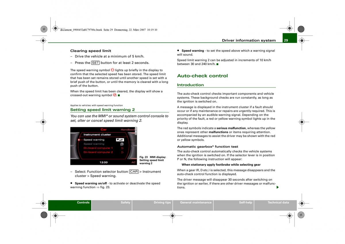 Audi A5 owners manual / page 31