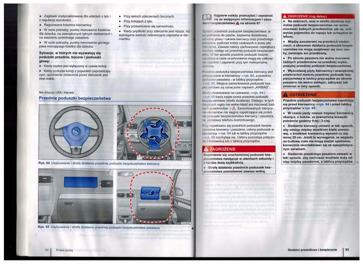 VW Golf Jetta VI 6 instrukcja obslugi / page 46