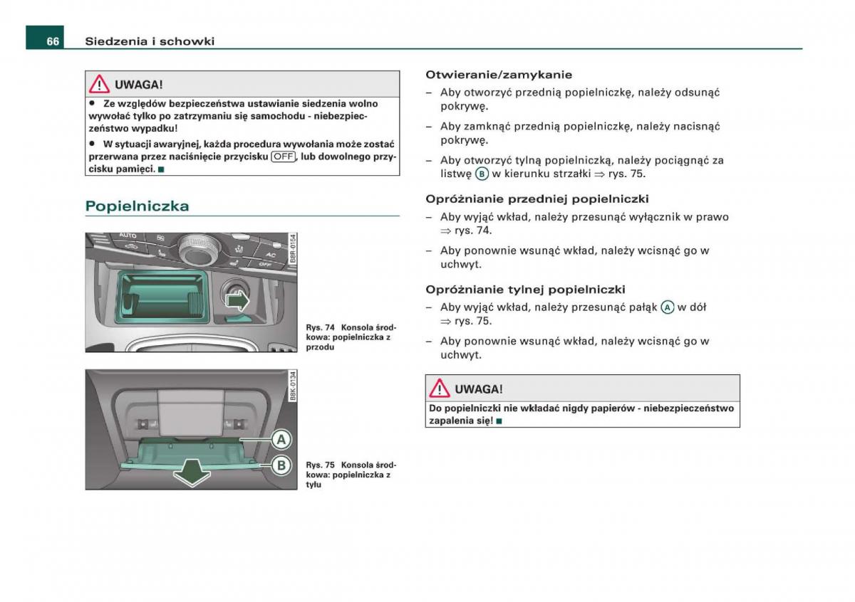 Audi Q5 instrukcja / page 68