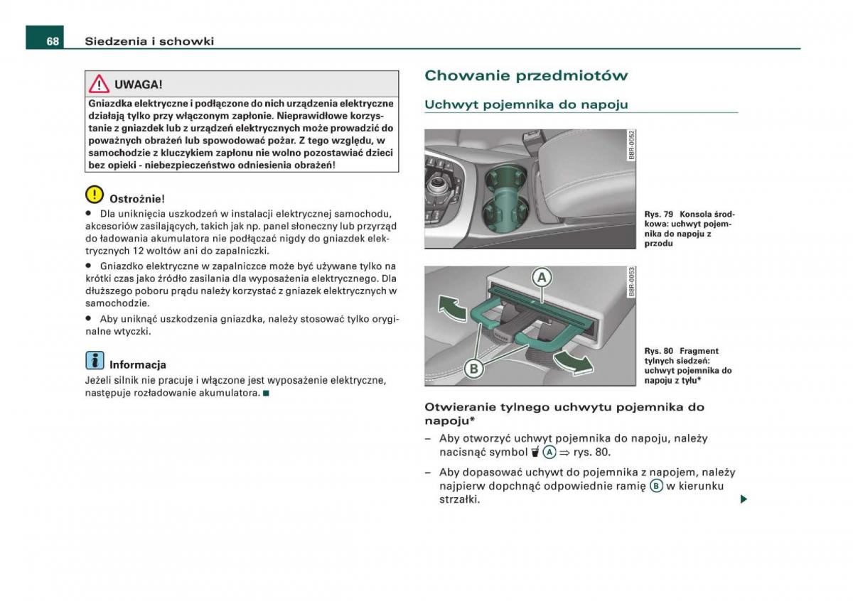 Audi Q5 instrukcja / page 70