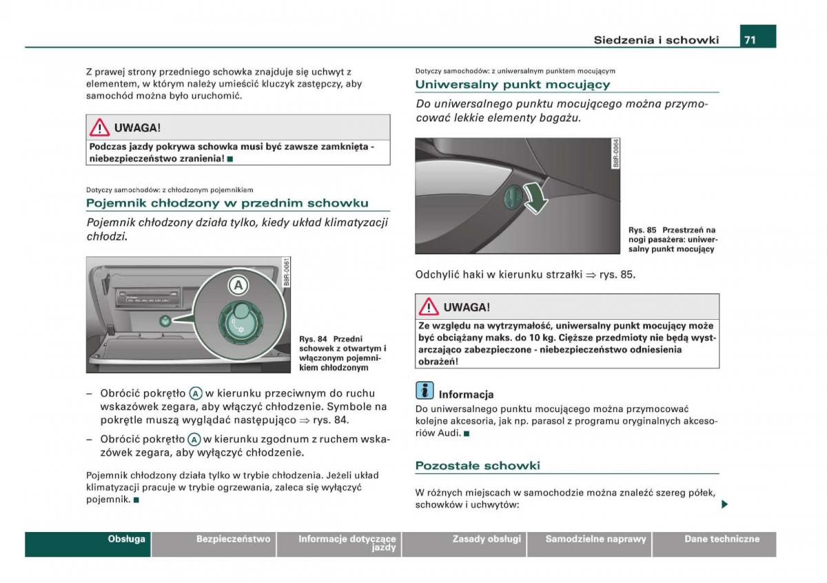 Audi Q5 instrukcja / page 73