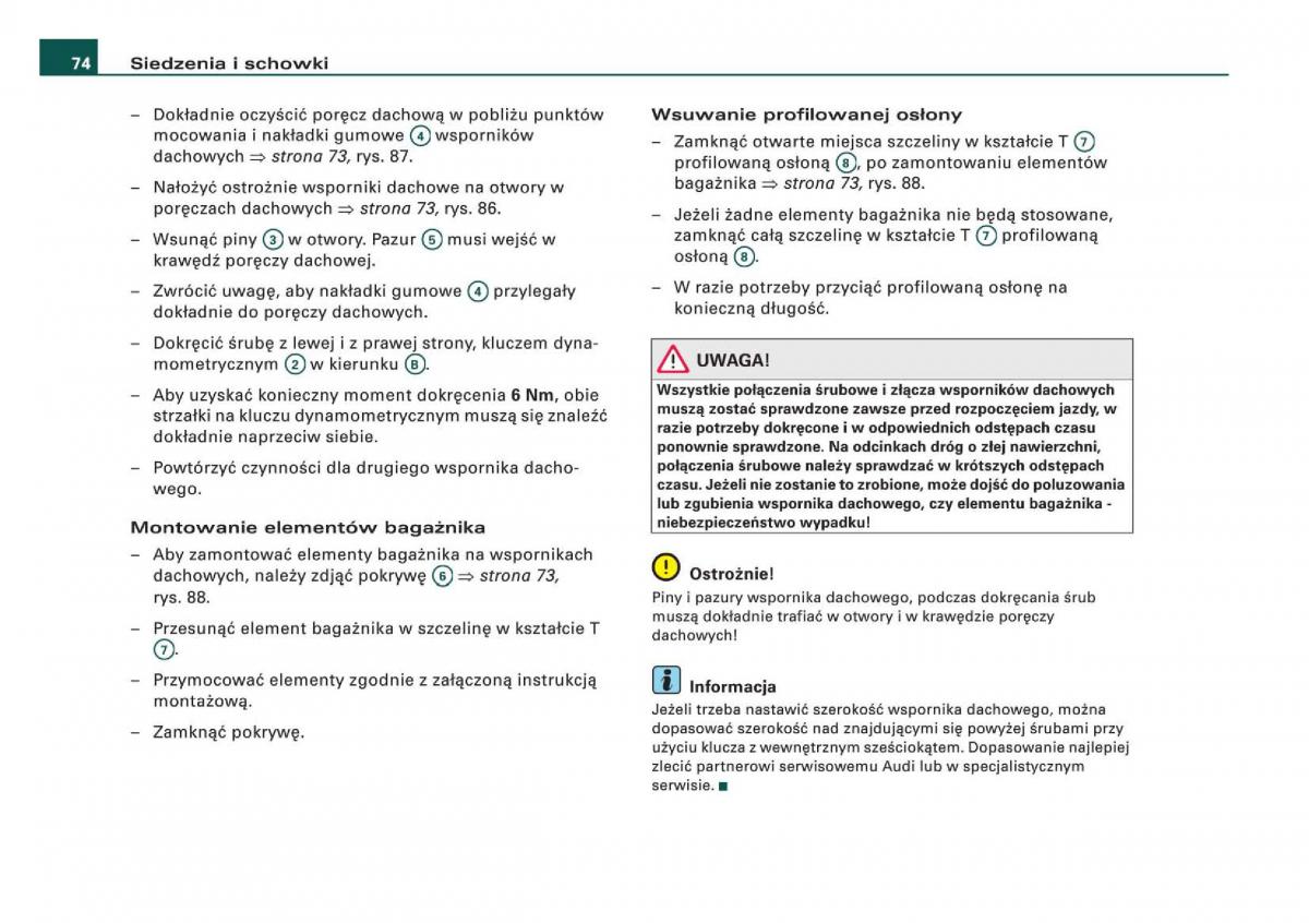 Audi Q5 instrukcja / page 76