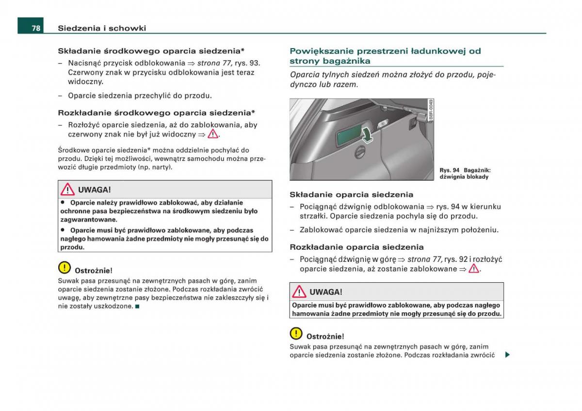 Audi Q5 instrukcja / page 80