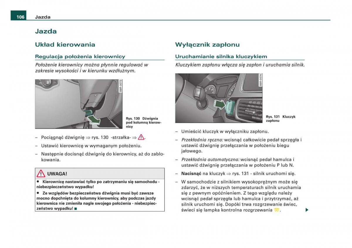 Audi Q5 instrukcja / page 108