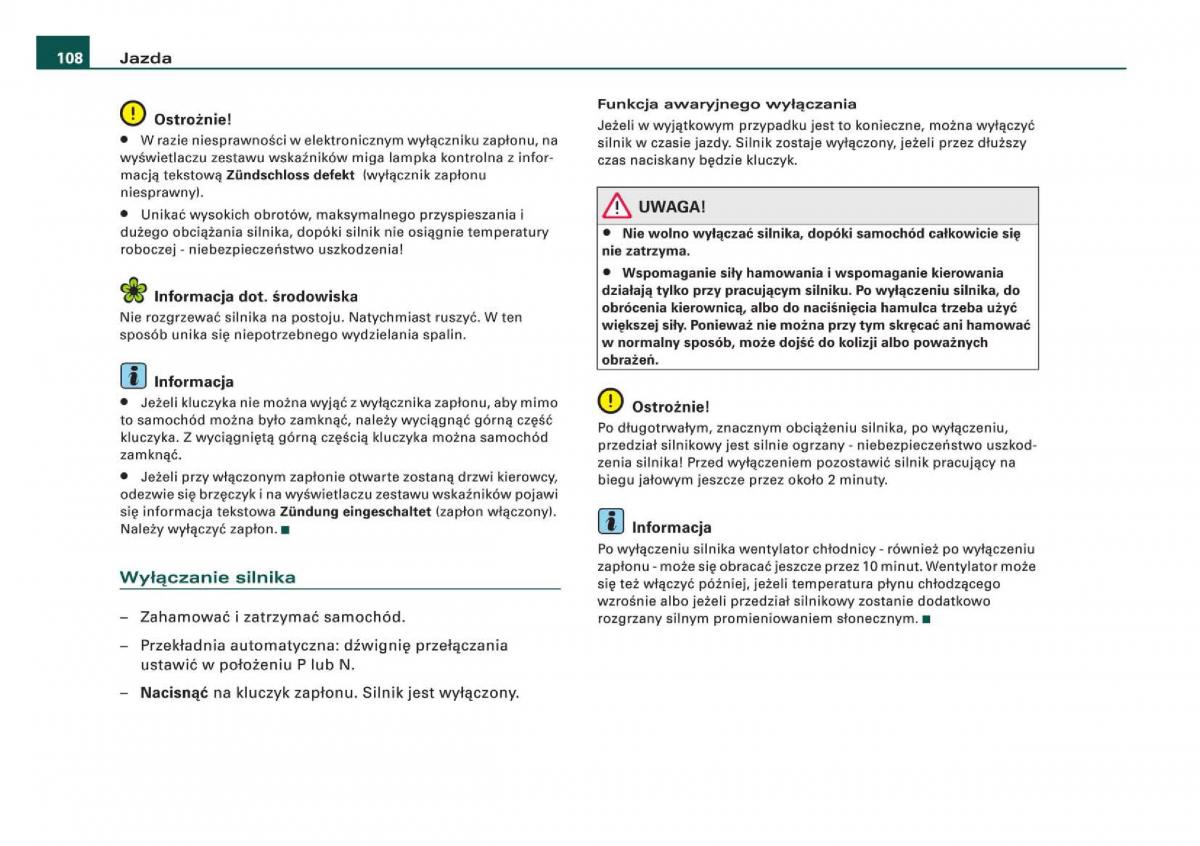 manual Audi Q5 instrukcja / page 110