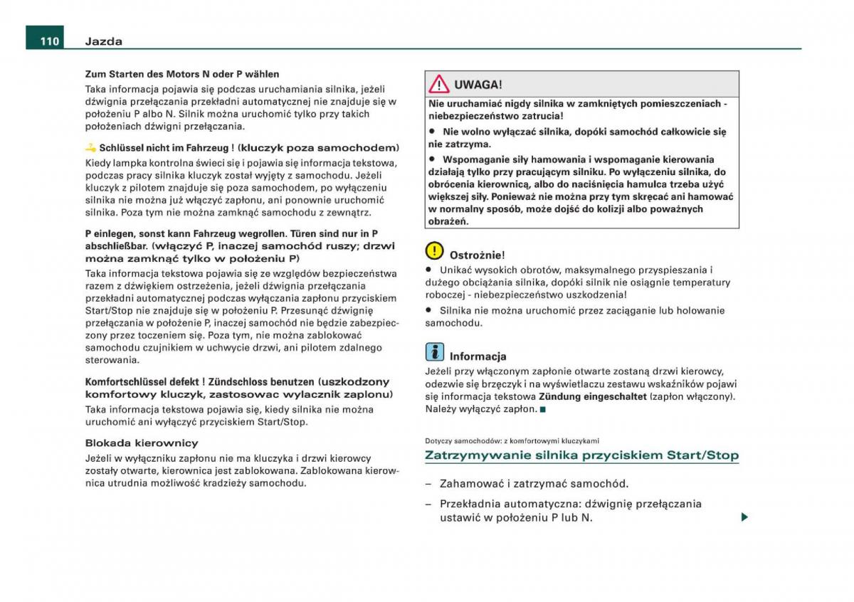 manual Audi Q5 instrukcja / page 112