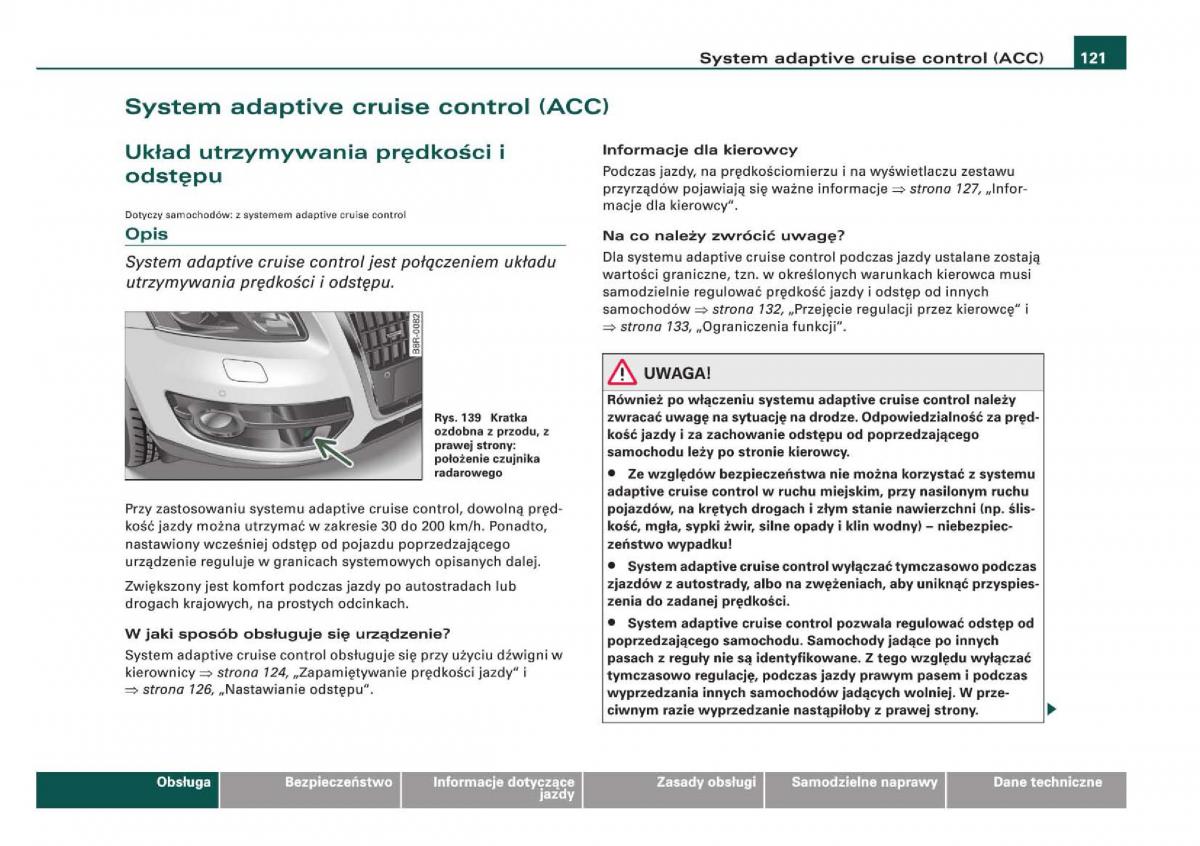 Audi Q5 instrukcja / page 123