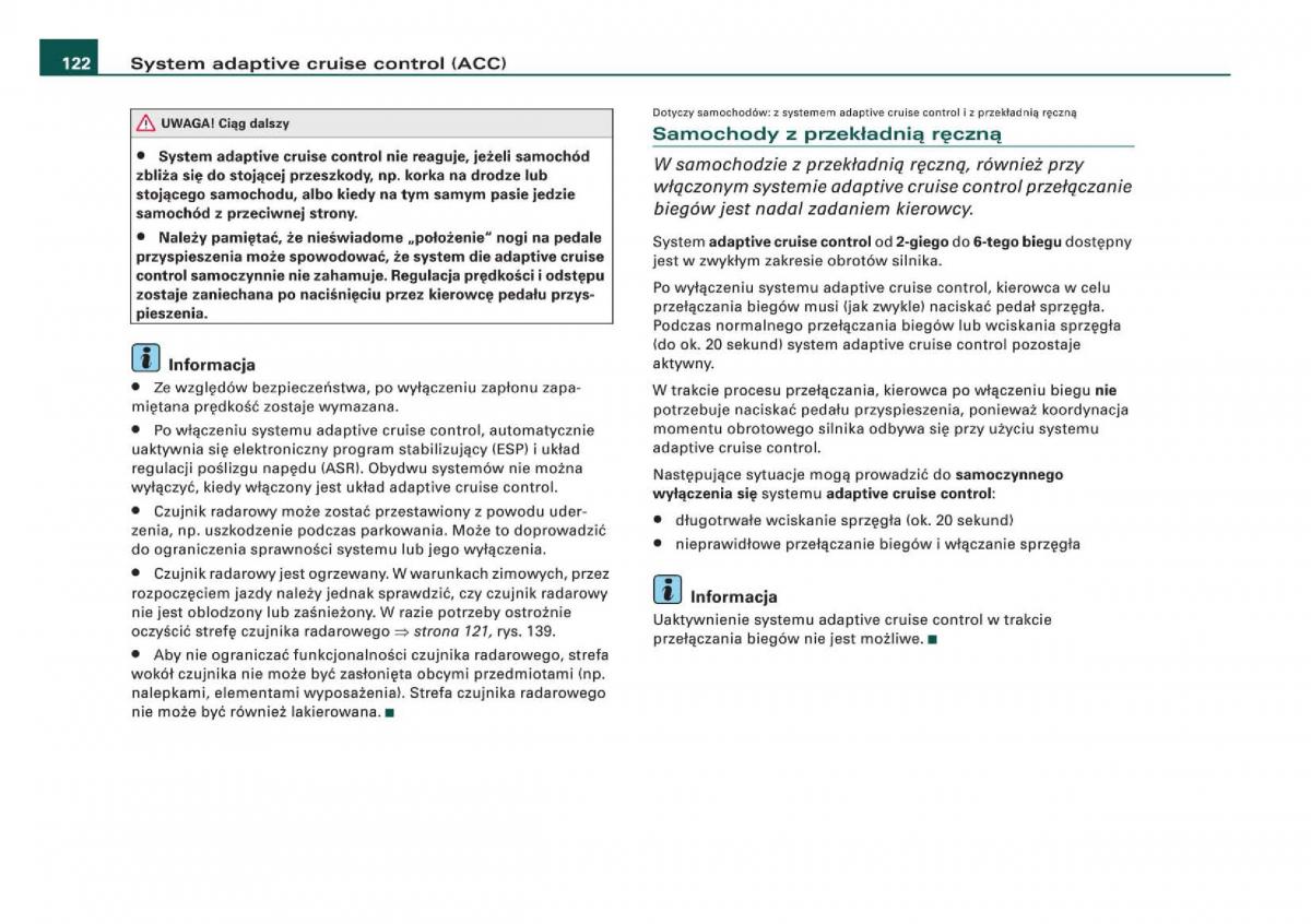 manual Audi Q5 instrukcja / page 124