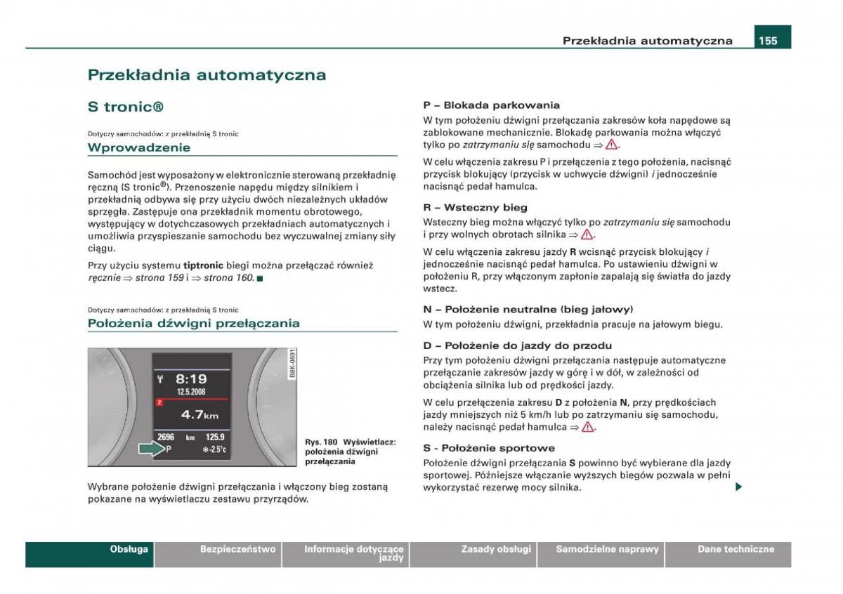 manual Audi Q5 instrukcja / page 157