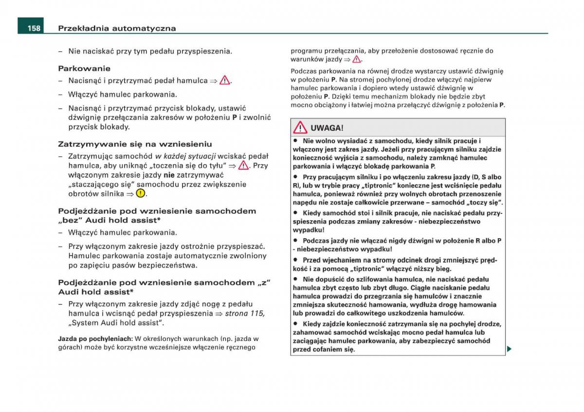 manual Audi Q5 instrukcja / page 160