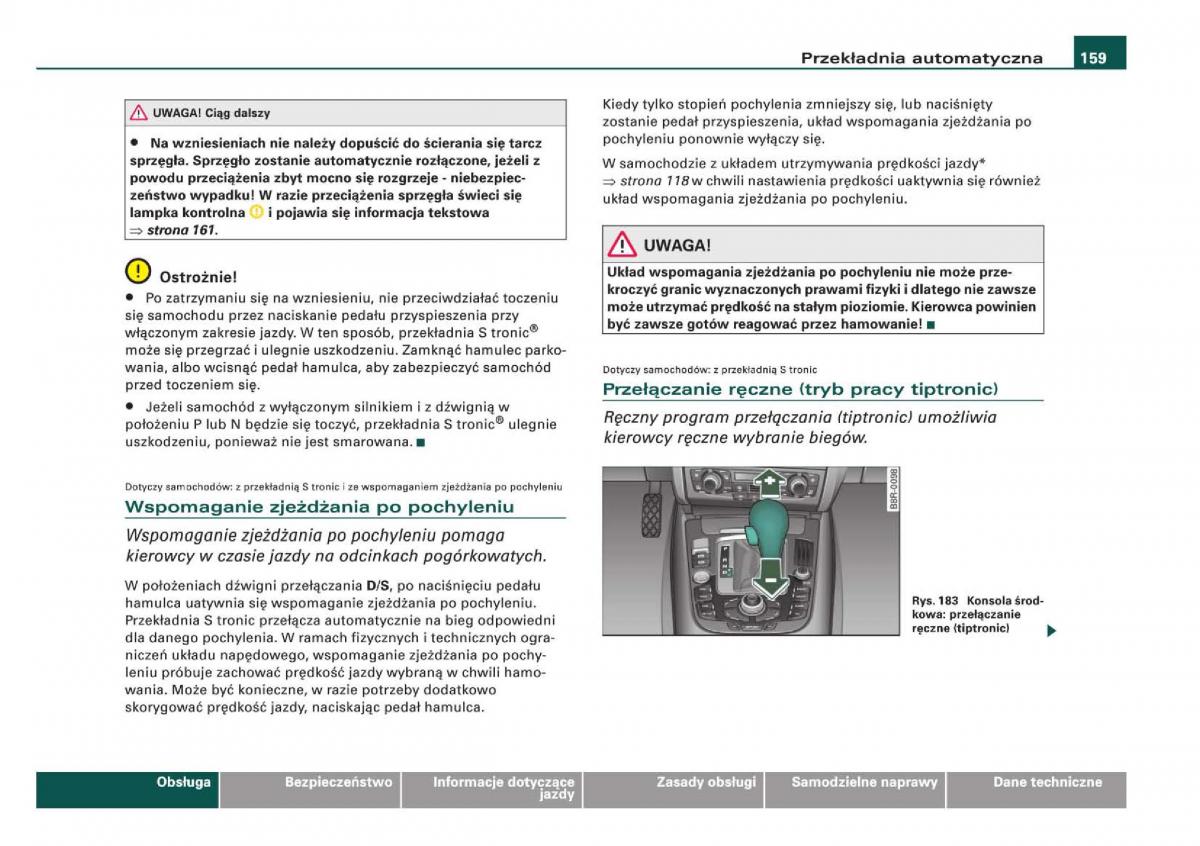 manual Audi Q5 instrukcja / page 161