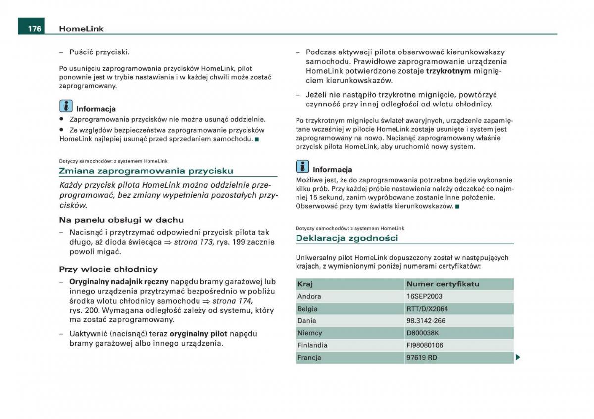 Audi Q5 instrukcja / page 178