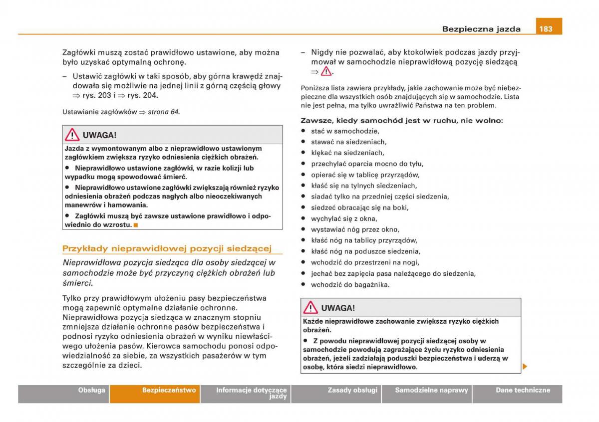 manual Audi Q5 instrukcja / page 185