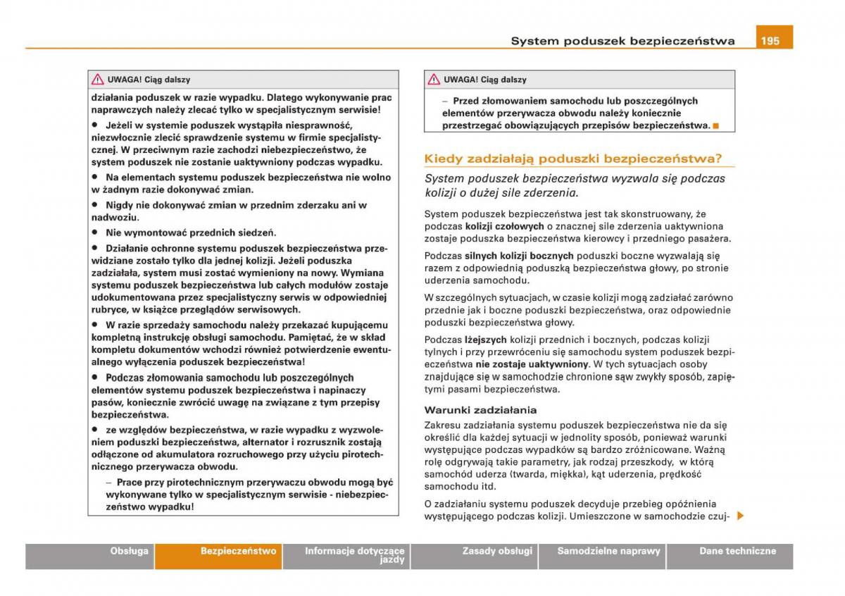 manual Audi Q5 instrukcja / page 197