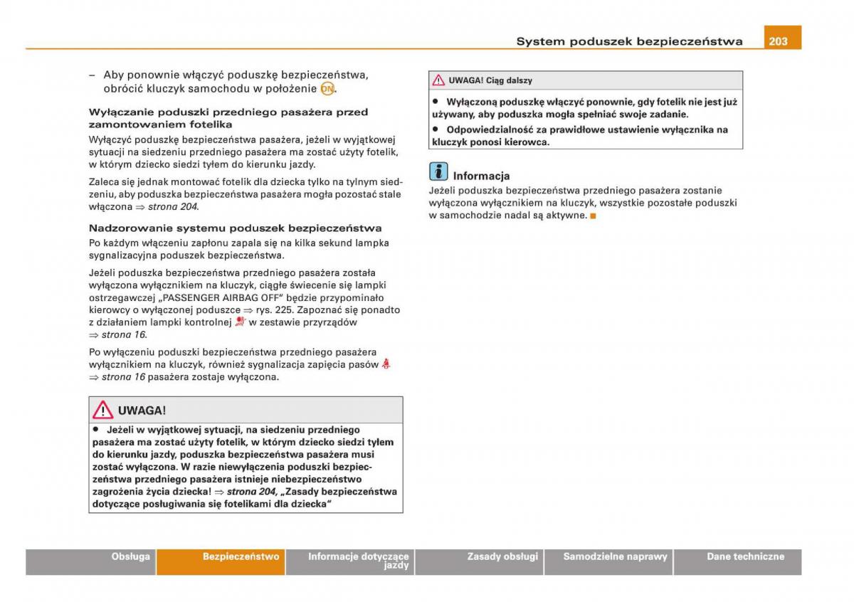 manual Audi Q5 instrukcja / page 205