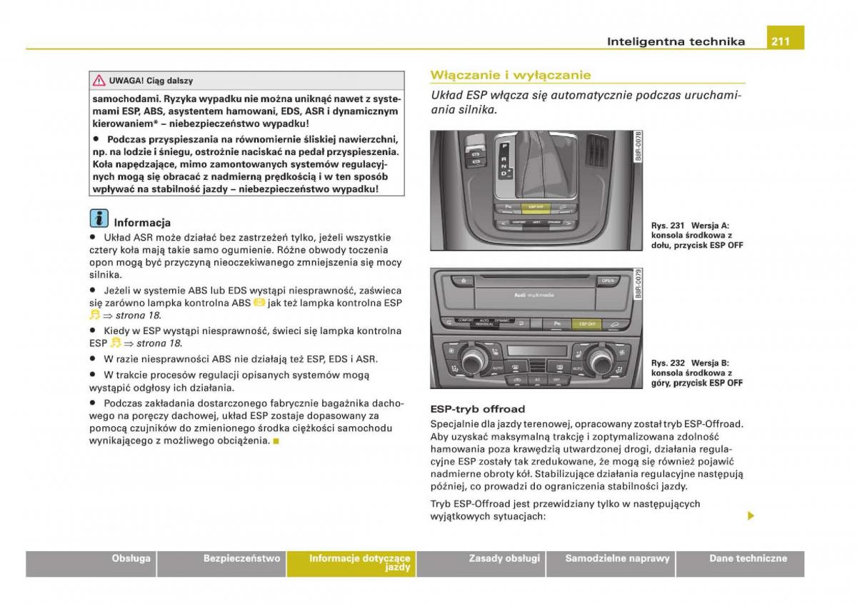 Audi Q5 instrukcja / page 213